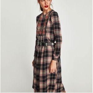 NWT Zara Floral Bohemian Peasant Dress Small